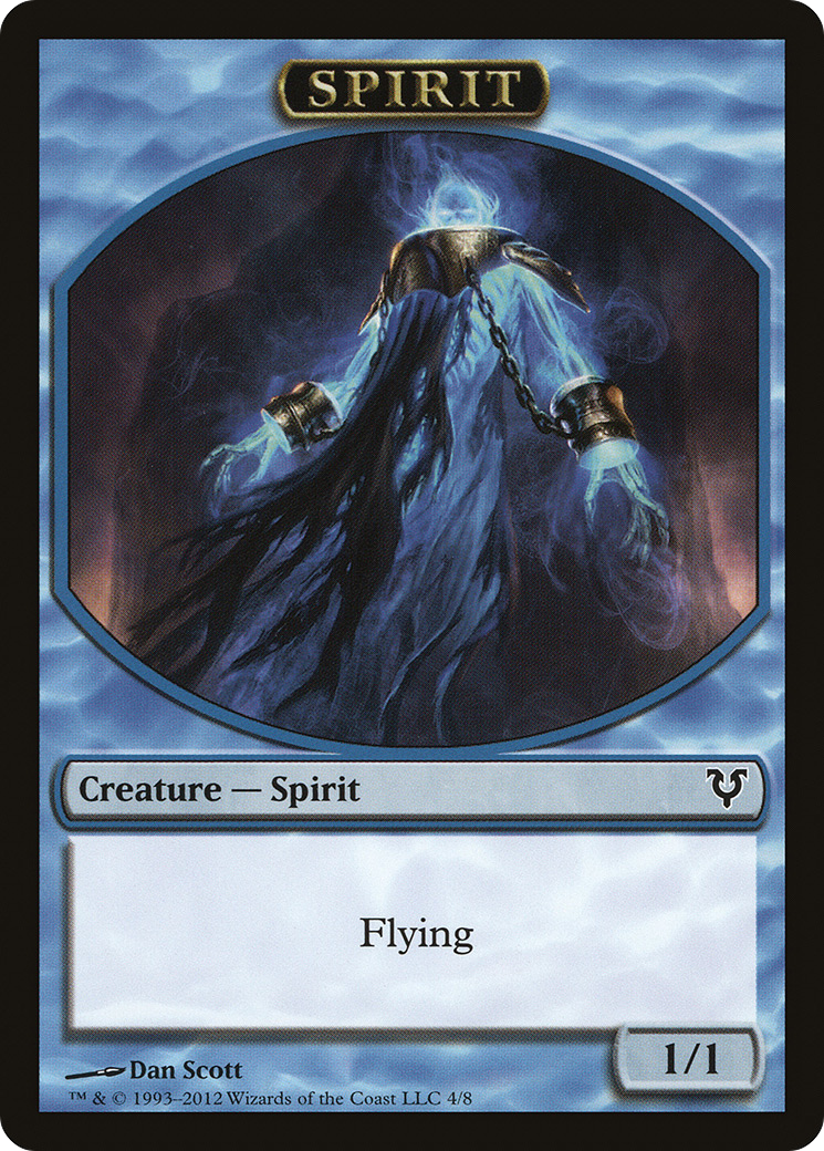 Spirit Token (4) (AVR-004) [Tokens] Avacyn Restored Tokens MTG Single Wizards of the Coast