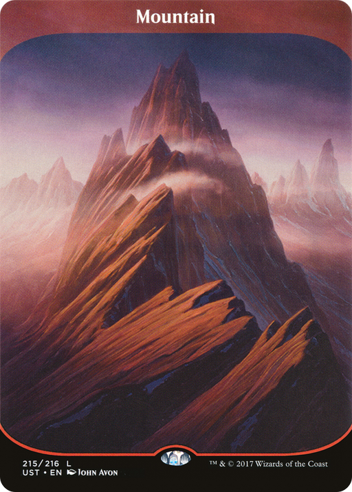 Mountain (UST-215) [Unstable] (Borderless) Foil MTG Single Wizards of the Coast