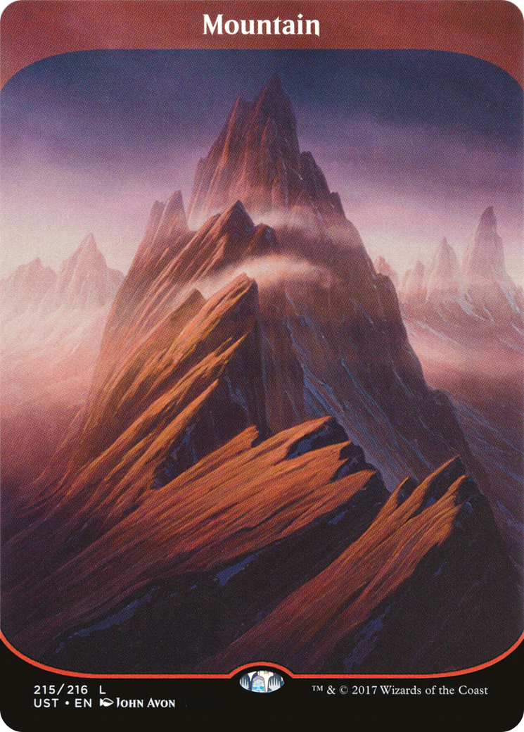 Mountain (UST-215) [Unstable] (Borderless) MTG Single Wizards of the Coast
