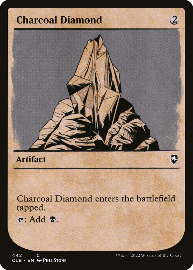 Charcoal Diamond (CLB-442) [Commander Legends: Battle for Baldur's Gate] (Showcase) MTG Single Wizards of the Coast