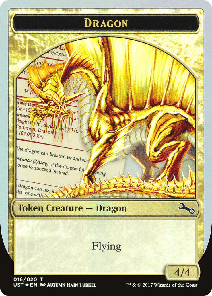 Dragon (UST-016) [Tokens] Unstable Tokens Foil MTG Single Wizards of the Coast