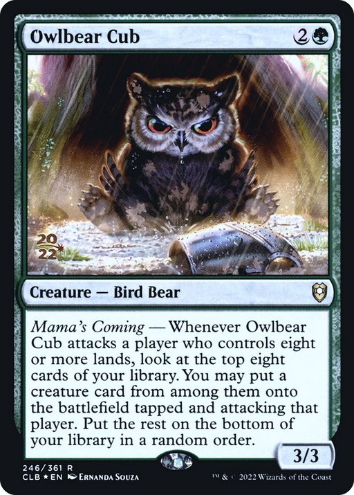 Owlbear Cub (PRE-246) [Battle for Baldur's Gate Promos] Foil MTG Single Wizards of the Coast