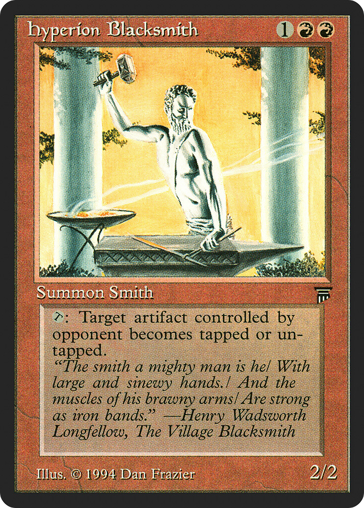 Hyperion Blacksmith (LEG-) [Oldschool] Legends MTG Single Wizards of the Coast