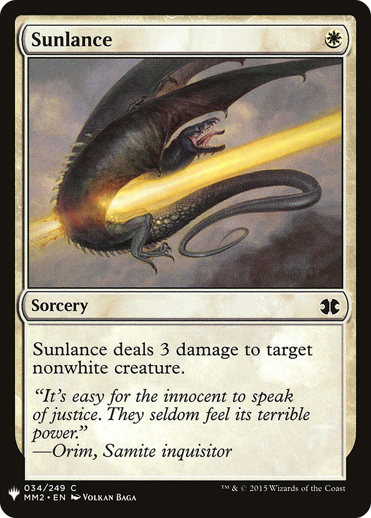 Sunlance (LIST-MM2-34) [Mystery Booster] The List MTG Single Wizards of the Coast