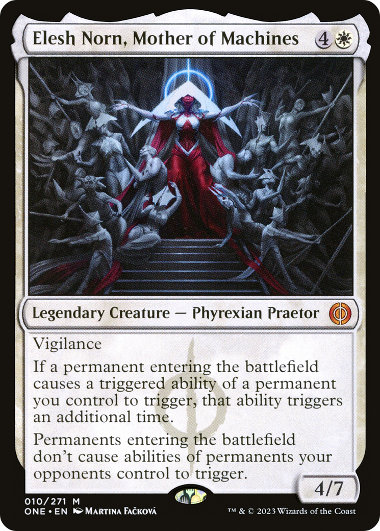 Elesh Norn, Mother of Machines (ONE-010) [Phyrexia: All Will Be One] Foil MTG Single Wizards of the Coast