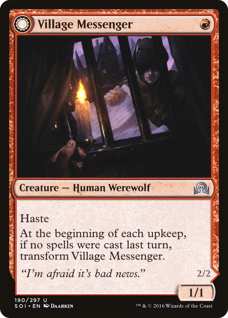 Village Messenger (SOI-190) [Shadows over Innistrad] MTG Single Wizards of the Coast