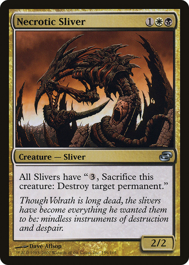 Necrotic Sliver (PLC-159) [Planar Chaos] Foil MTG Single Planar Chaos