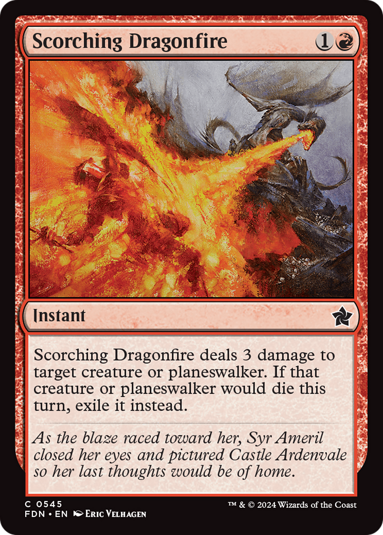 Scorching Dragonfire (FDN-545) [Foundations] MTG Single Wizards of the Coast