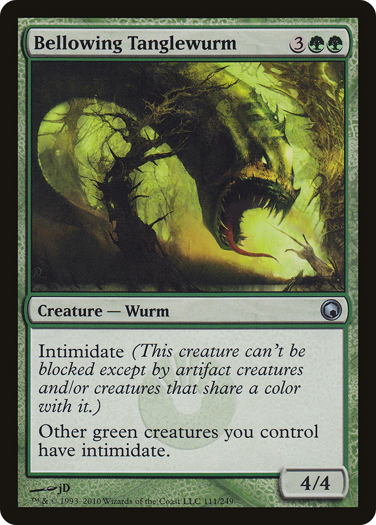 Bellowing Tanglewurm (SOM-111) [Scars of Mirrodin] MTG Single Wizards of the Coast