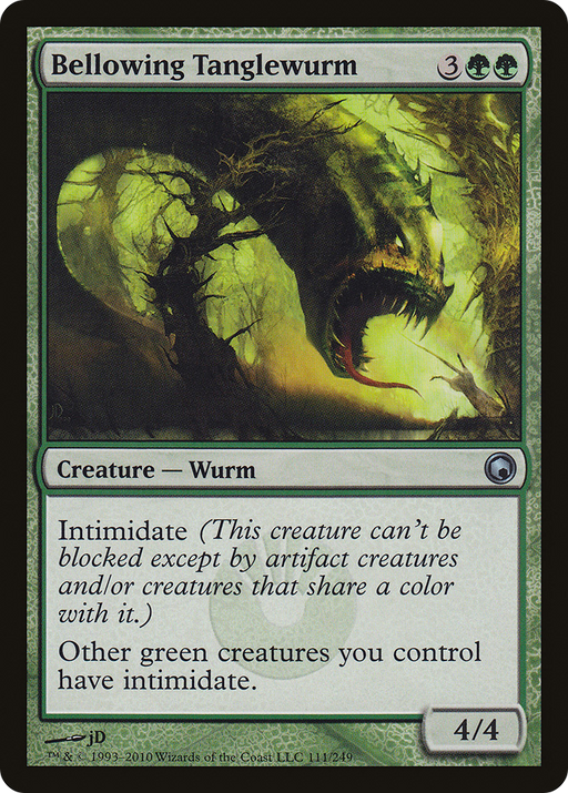 Bellowing Tanglewurm (SOM-111) [Scars of Mirrodin] MTG Single Wizards of the Coast