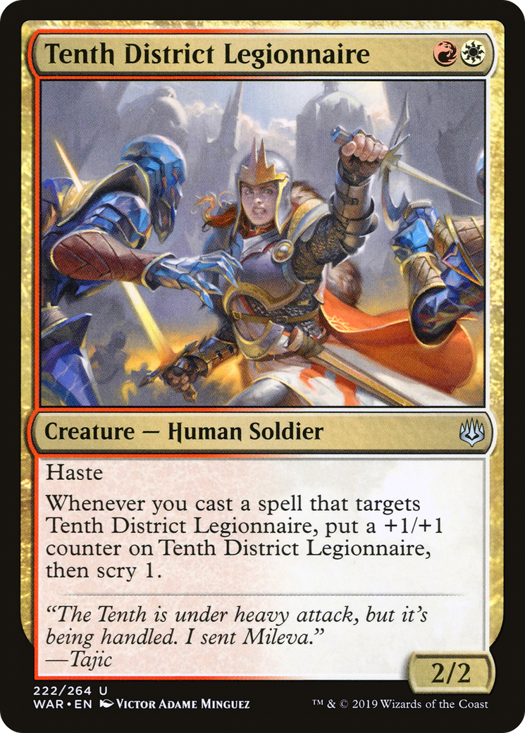 Tenth District Legionnaire (WAR-222) [War of the Spark] Foil MTG Single Wizards of the Coast