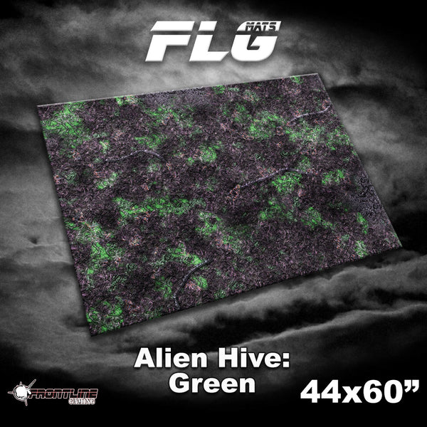 Frontline Gaming: Mats - Alien Hive Green 44"x60" Gaming Mat FLG
