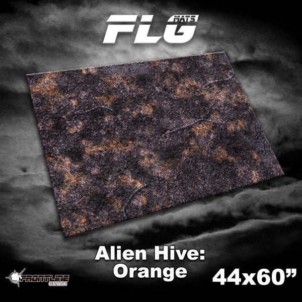 Frontline Gaming: Mats - Alien Hive Orange 44"x60" Gaming Mat FLG