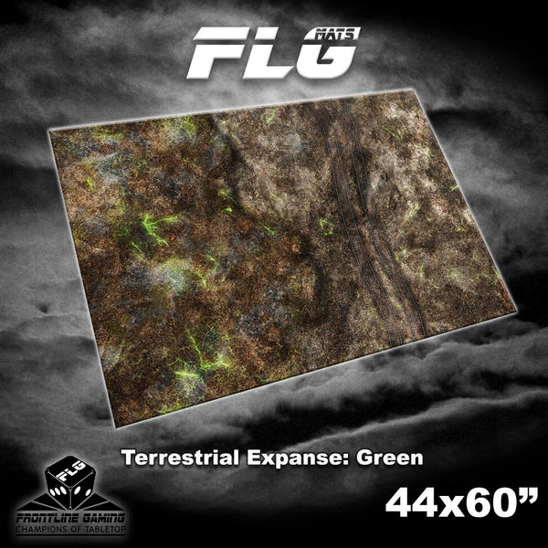 Frontline Gaming: Mats - Terrestrial Expanse Green 44"x60" Gaming Mat FLG