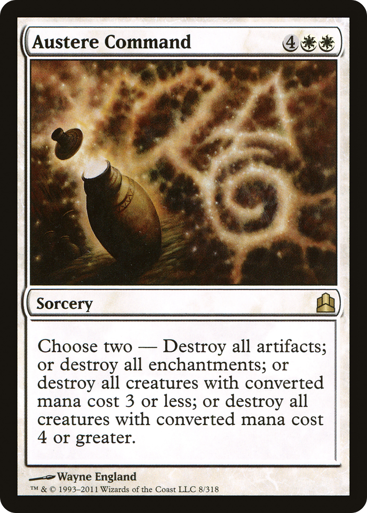 Austere Command (CMD-008) [Commander 2011] MTG Single Wizards of the Coast