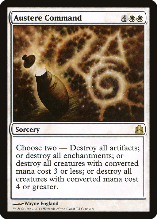 Austere Command (CMD-008) [Commander 2011] MTG Single Wizards of the Coast