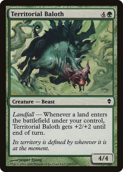 Territorial Baloth (ZEN-188) [Zendikar] Foil MTG Single Wizards of the Coast