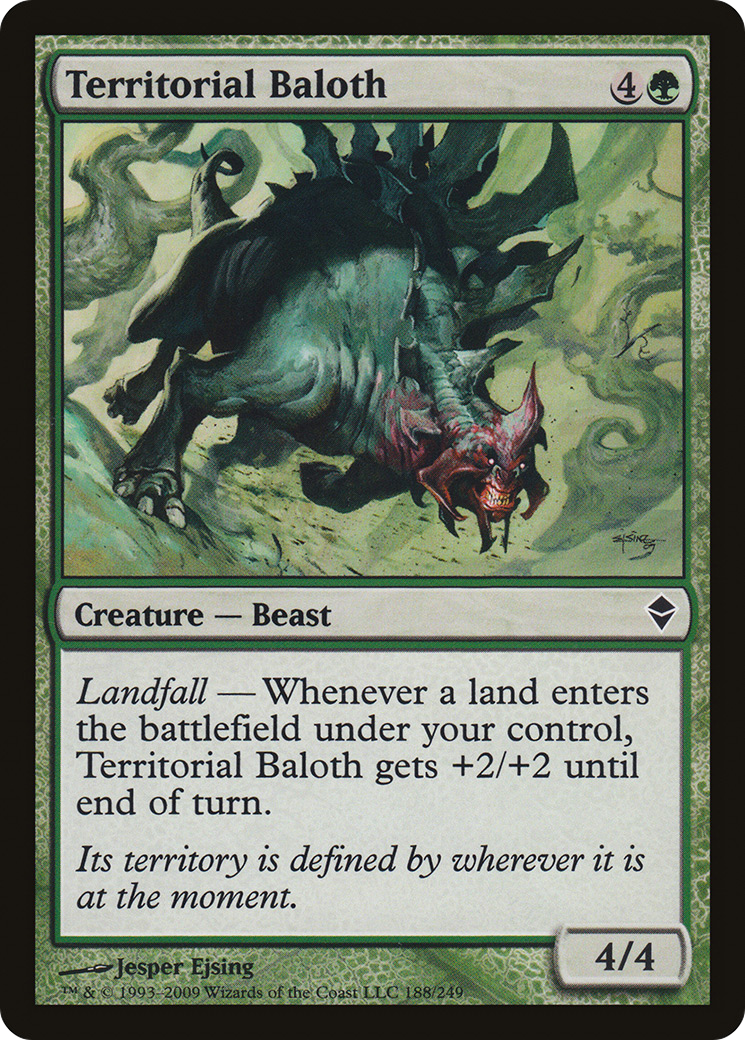 Territorial Baloth (ZEN-188) [Zendikar] MTG Single Wizards of the Coast