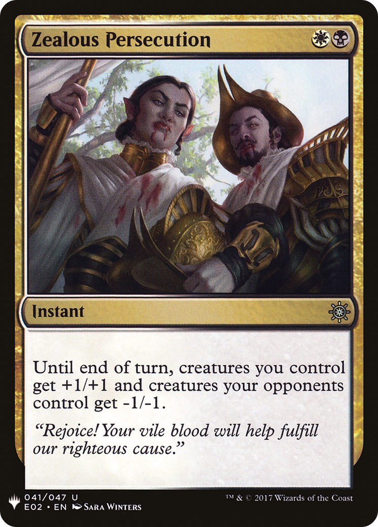 Zealous Persecution (LIST-E02-41) [Mystery Booster] The List MTG Single Wizards of the Coast