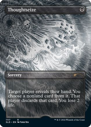 Thoughtseize (Foil Etched) (SLD-1117) [Secret Lair] Drop Series Foil MTG Single Wizards of the Coast