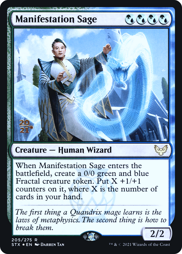 Manifestation Sage (PRE-205) [Strixhaven: School of Mages Promos] Foil MTG Single Wizards of the Coast