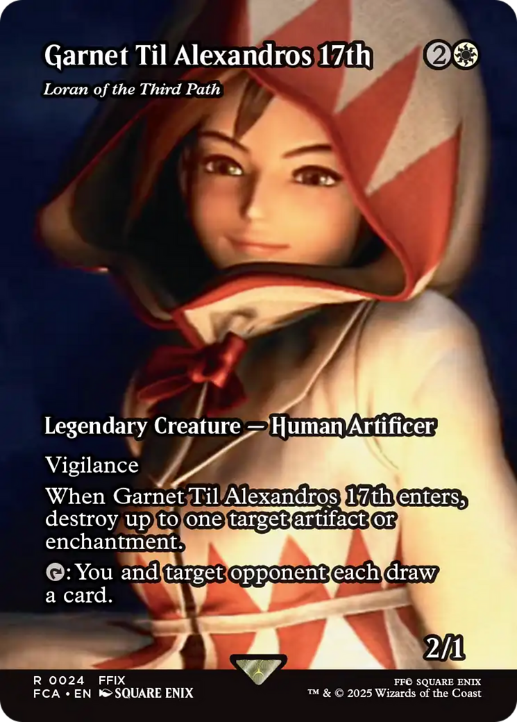 Garnet Til Alexandros 17th - Loran of the Third Path (Showcase) (FCA-024) [FINAL FANTASY: Through the Ages] / Garnet Til Alexandros 17th (Borderless) MTG Single Wizards of the Coast
