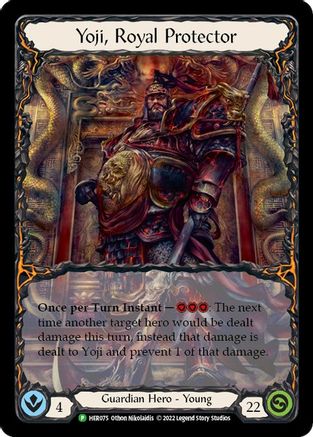 Yoji, Royal Protector [HER075] (Promo)  Cold Foil Flesh And Blood Single Flesh And Blood   