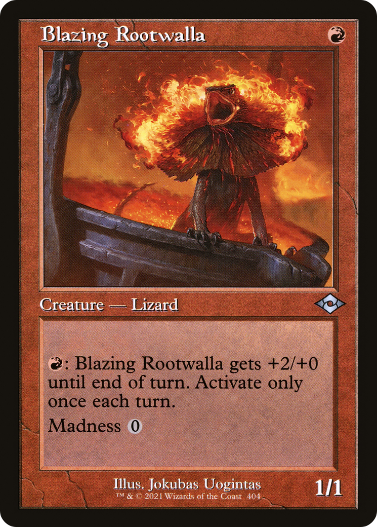 Blazing Rootwalla (Retro) [Modern Horizons 2] MTG Single Magic: The Gathering