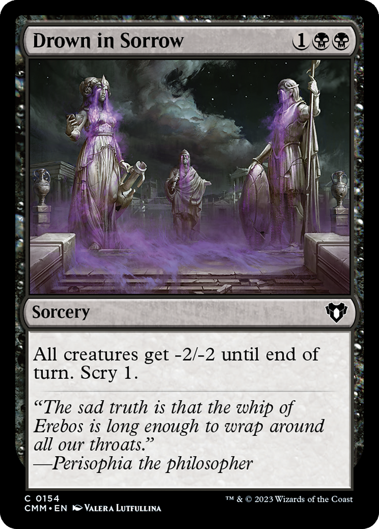 Drown in Sorrow (CMM-154) [Commander Masters] Foil MTG Single Wizards of the Coast