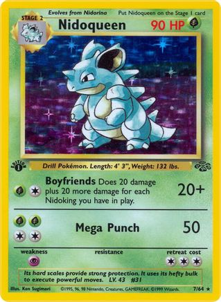 Nidoqueen (7/64) [Vintage: Jungle] Pokemon Single Pokémon