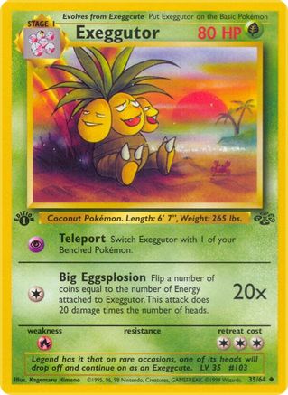 Exeggutor (35/64) 1st Edition [Vintage: Jungle] Pokemon Single Pokémon