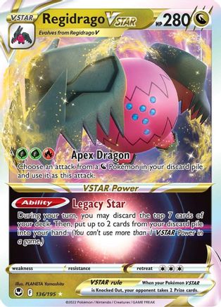 Regidrago VSTAR (136/195) Holofoil [SWSH: Silver Tempest] Pokemon Single Pokémon