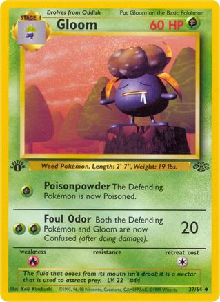 Gloom (37/64) 1st Edition [Vintage: Jungle] Pokemon Single Pokémon