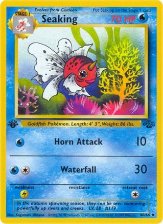 Seaking (46/64) 1st Edition [Vintage: Jungle] Pokemon Single Pokémon