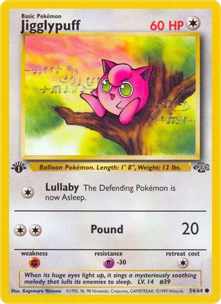 Jigglypuff (54/64) 1st Edition [Vintage: Jungle] Pokemon Single Pokémon