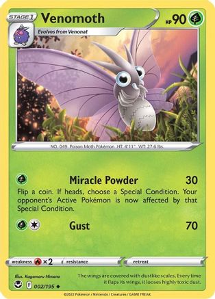 Venomoth (2/195) [SWSH: Silver Tempest] Pokemon Single Pokémon