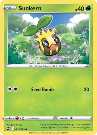 Sunkern (5/195) [SWSH: Silver Tempest] Pokemon Single Pokémon