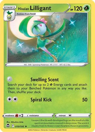 Hisuian Lilligant (10/195) Reverse Holofoil [SWSH: Silver Tempest] Pokemon Single Pokémon