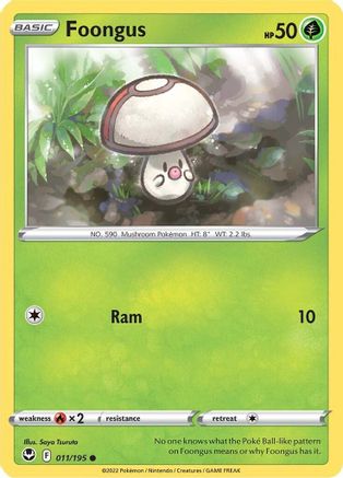 Foongus (11/195) Reverse Holofoil [SWSH: Silver Tempest] Pokemon Single Pokémon