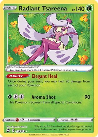 Radiant Tsareena (16/195) Holofoil [SWSH: Silver Tempest] Pokemon Single Pokémon