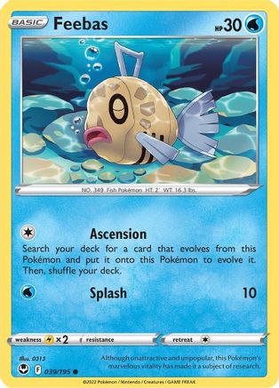 Feebas (39/195) Reverse Holofoil [SWSH: Silver Tempest] Pokemon Single Pokémon