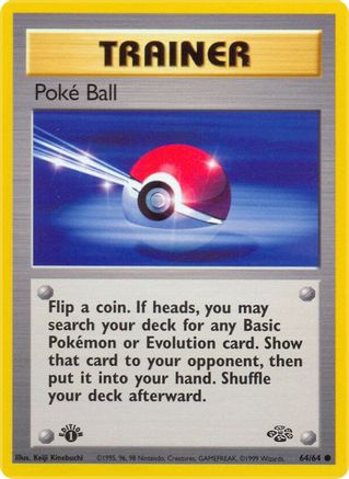 Poke Ball (64/64) 1st Edition [Vintage: Jungle] Pokemon Single Pokémon