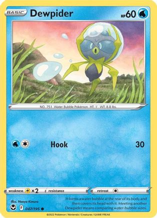 Dewpider (47/195) Reverse Holofoil [SWSH: Silver Tempest] Pokemon Single Pokémon