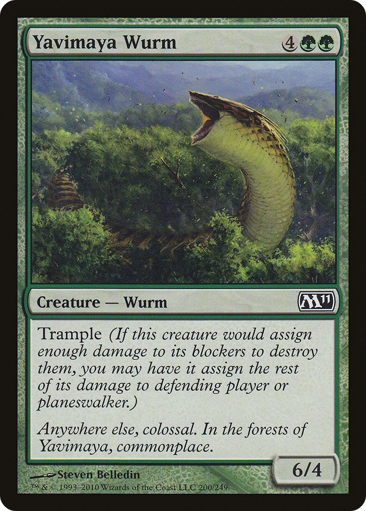 Yavimaya Wurm (M11-200) [Magic 2011] Foil MTG Single Wizards of the Coast