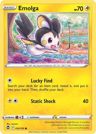 Emolga (54/195) [SWSH: Silver Tempest] Pokemon Single Pokémon