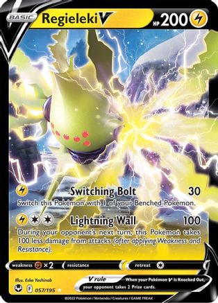 Regieleki V (57/195) Holofoil [SWSH: Silver Tempest] Pokemon Single Pokémon