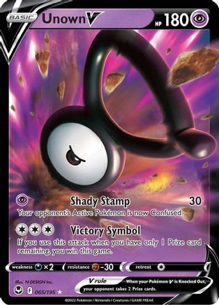 Unown V (65/195) Holofoil [SWSH: Silver Tempest] Pokemon Single Pokémon