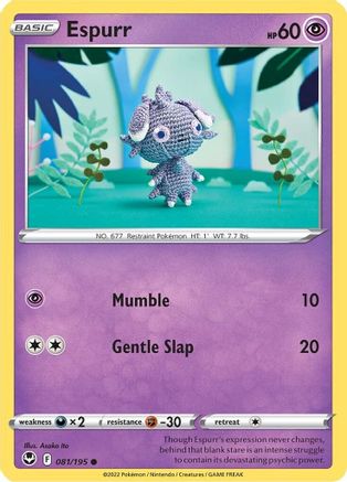 Espurr (81/195) [SWSH: Silver Tempest] Pokemon Single Pokémon