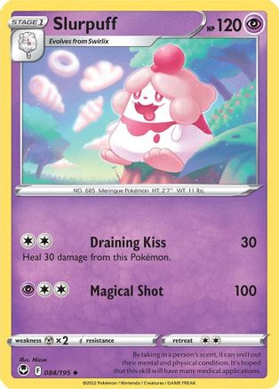 Slurpuff (84/195) Reverse Holofoil [SWSH: Silver Tempest] Pokemon Single Pokémon