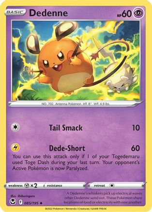 Dedenne (85/195) [SWSH: Silver Tempest] Pokemon Single Pokémon